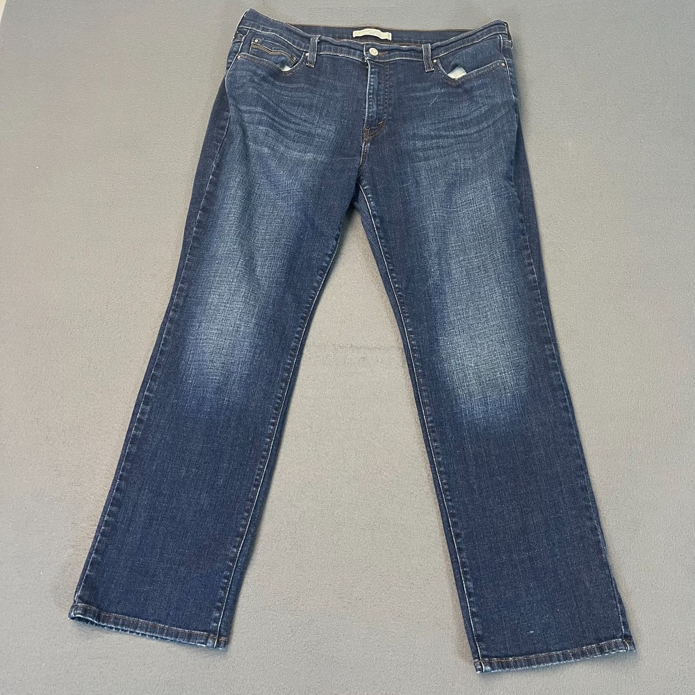 Levi's Women's 505 Regular Fit Denim Jeans 36W 28L 10" Rise Y2K Patch‎ Pocket